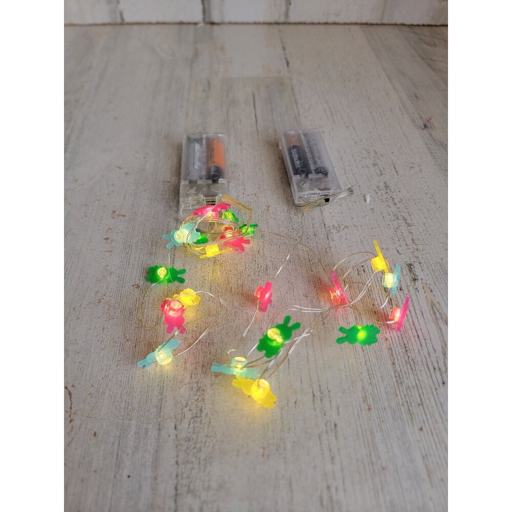 Easter string light mini bunny set spring decor home‎
